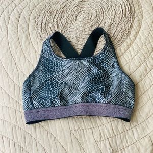 Snakeskin sports bra